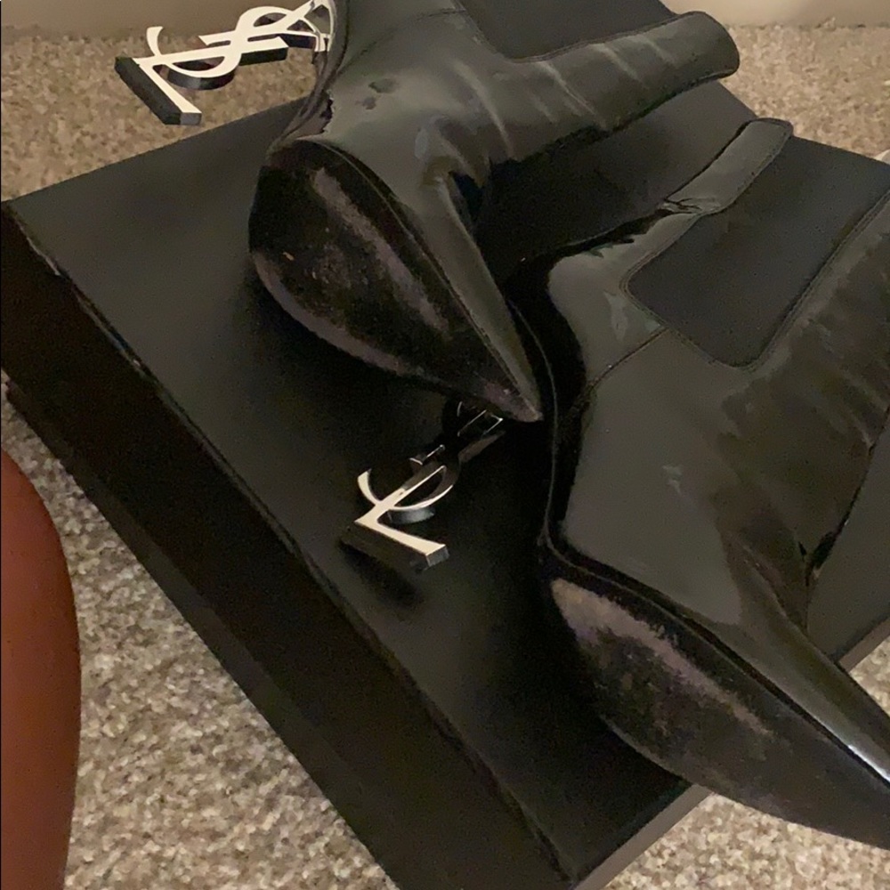YSL Patent Leather Ankle Boots - Picture 3 of 5